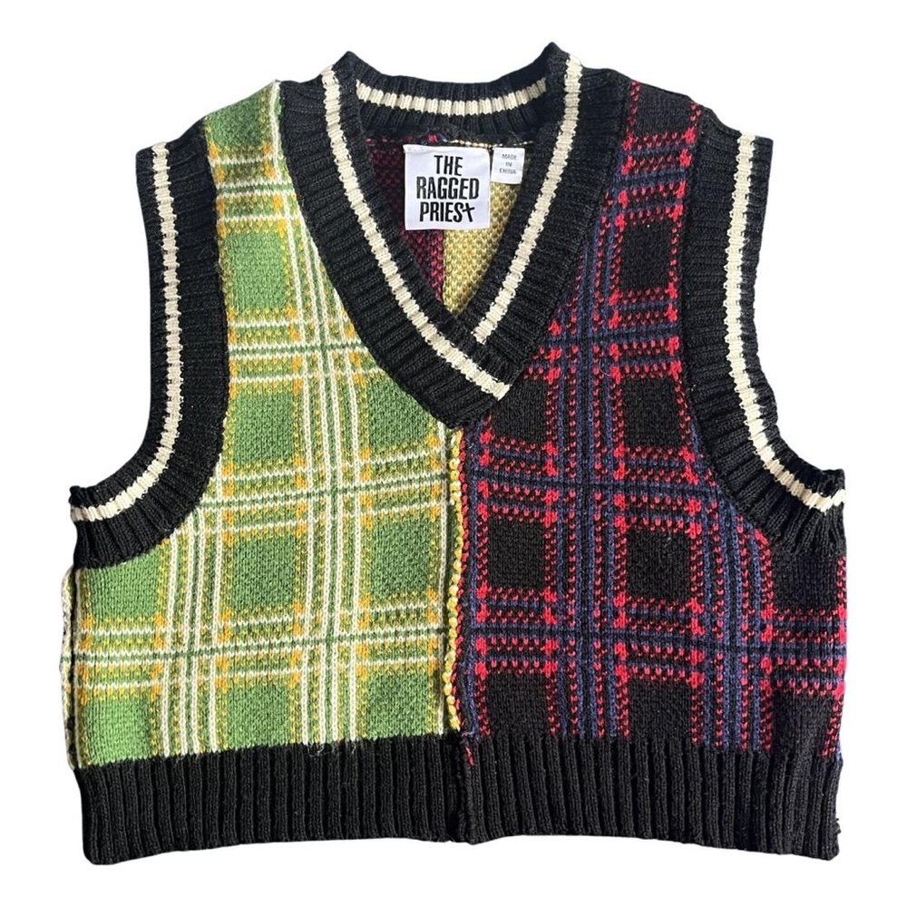 The Ragged Priest Control Check Sweater Vest - Picture 2 of 6